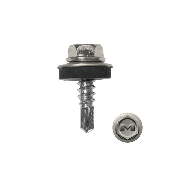 Саморез по металлу Daxmer 5,5х19 (250шт) сверло №3 RAL 9010